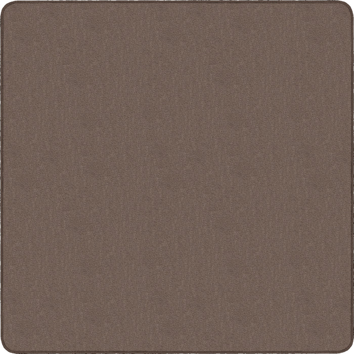 Flagship Carpets Classic Solid Color 6' Square Rug - Floor Rug - Classic, Traditional - 72" Length x 72" Width - Square - Almond - Nylon