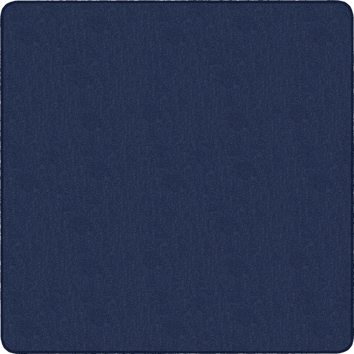 Flagship Carpets Classic Solid Color 6' Square Rug - Floor Rug - Classic, Traditional - 72" Length x 72" Width - Square - Navy - Nylon