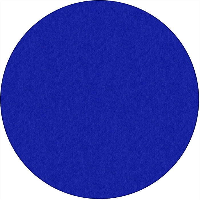 Flagship Carpets Classic Solid Color 6' Round Rug - Floor Rug - Traditional, Classic - 72" Length - Circle - Royal Blue - Nylon