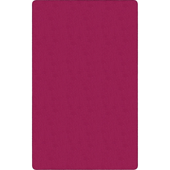Flagship Carpets Classic Solid Color 9' Rectangle Rug - Floor Rug - Classic, Traditional - 108" Length x 72" Width - Rectangle - Cranberry - Nylon
