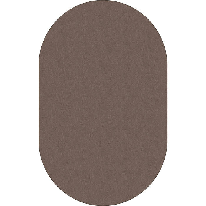Flagship Carpets Classic Solid Color 12' Oval Rug - Floor Rug - Classic, Traditional - 84" Length x 12 ft Width - Oval - Almond - Nylon