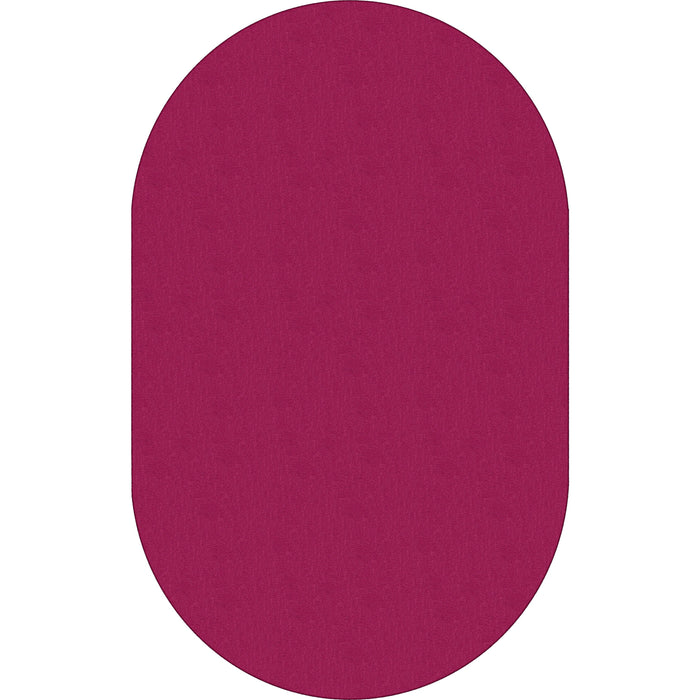 Flagship Carpets Classic Solid Color 12' Oval Rug - Floor Rug - Classic, Traditional - 12 ft Length x 90" Width - Oval - Cranberry - Nylon