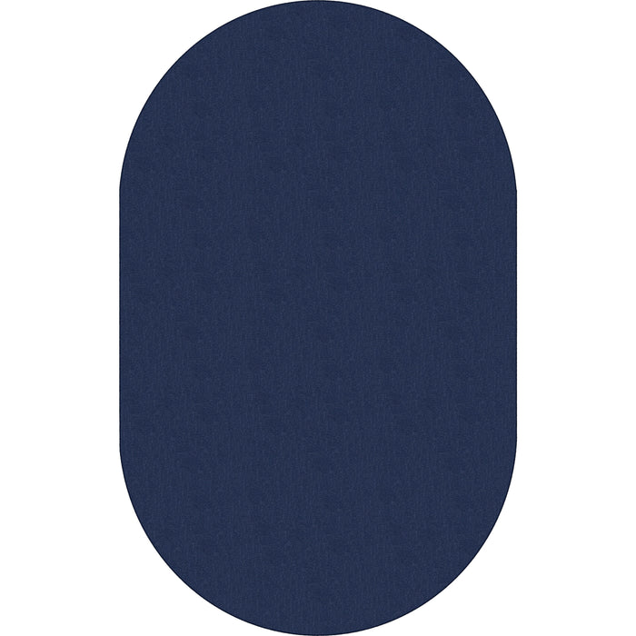 Flagship Carpets Classic Solid Color 12' Oval Rug - Floor Rug - Classic, Traditional - 12 ft Length x 90" Width - Oval - Navy - Nylon