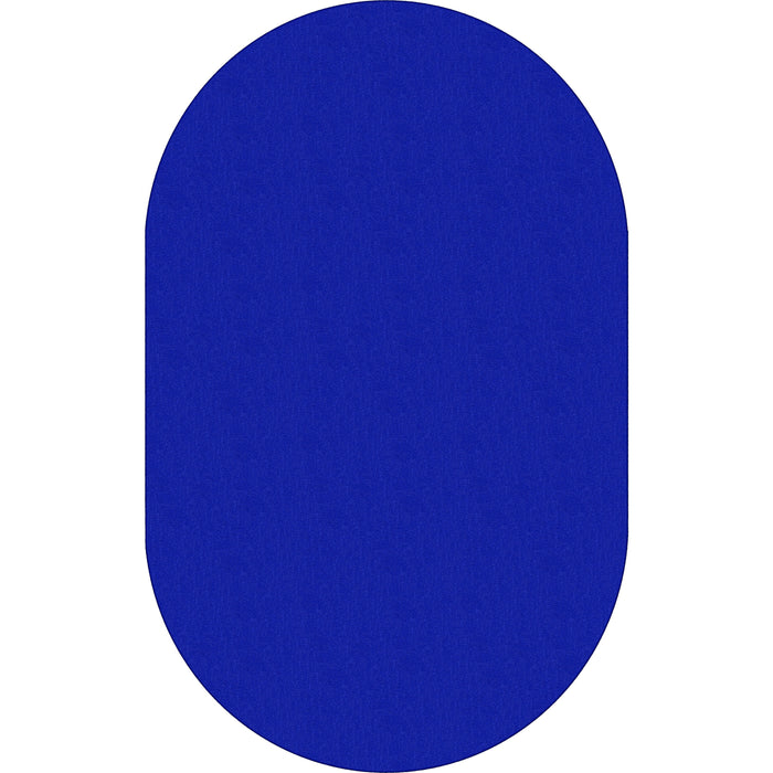 Flagship Carpets Classic Solid Color 12' Oval Rug - Floor Rug - Classic, Traditional - 12 ft Length x 90" Width - Oval - Royal Blue - Nylon