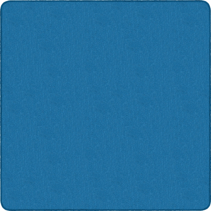 Flagship Carpets Classic Solid Color 12' Square Rug - Floor Rug - Classic, Traditional - 12 ft Length x 12 ft Width - Square - Blue - Nylon