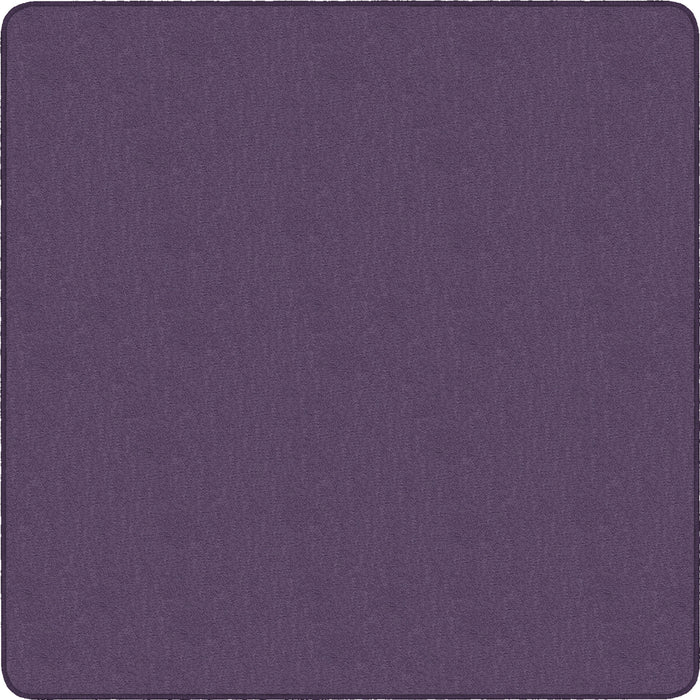 Flagship Carpets Classic Solid Color 12' Square Rug - Floor Rug - Classic, Traditional - 12 ft Length x 12 ft Width - Square - Purple - Nylon