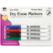 Charles Leonard Low Odor Dry Erase Markers - Black, Blue, Red, Green Ink - 4 / Pack