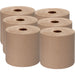 Genuine Joe Embossed Hardwound Roll Towels - 7.87" Width x 1000 ft Length - 2" Core - Kraft - 6 / Carton