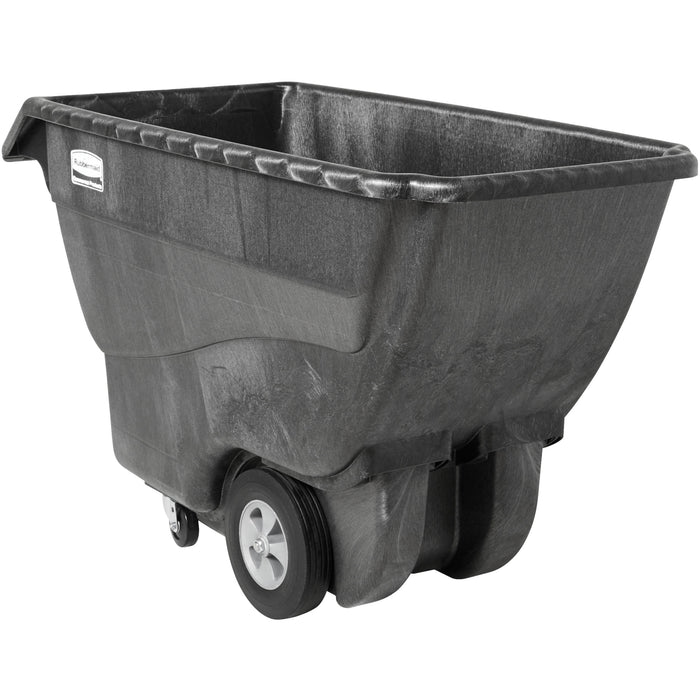 Rubbermaid Commercial Structural Foam Standard Tilt Truck - 1000 lb Load Capacity - Structofoam - 30.20" Width x 64.50" Depth x 38" Height - Black - 1 Each
