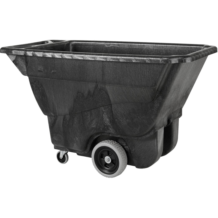 Rubbermaid Commercial Utility Duty Tilt Truck - 450 lb Load Capacity - Structofoam - 26" Width x 53" Depth x 33" Height - Black - 1 Each