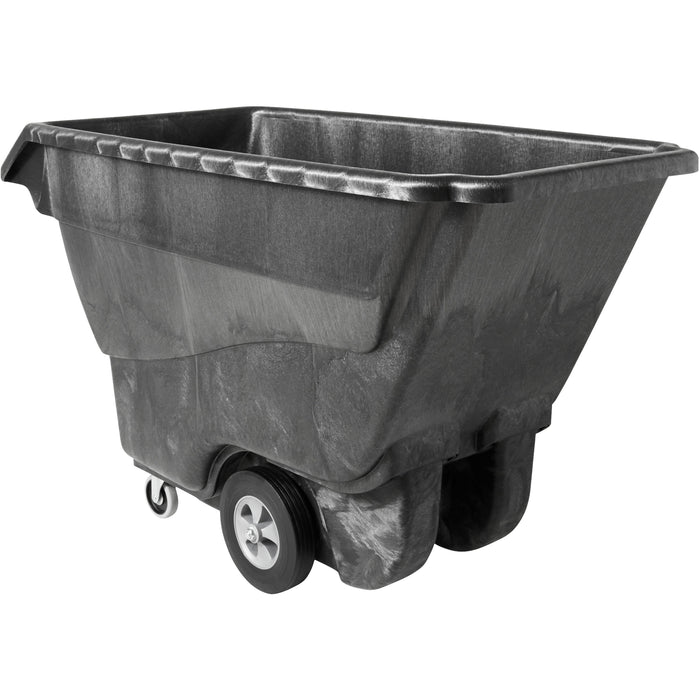 Rubbermaid Commercial Standard Duty Utility Truck - 1250 lb Load Capacity - Structofoam - 33" Width x 72" Depth x 43" Height - Black - 1 Each