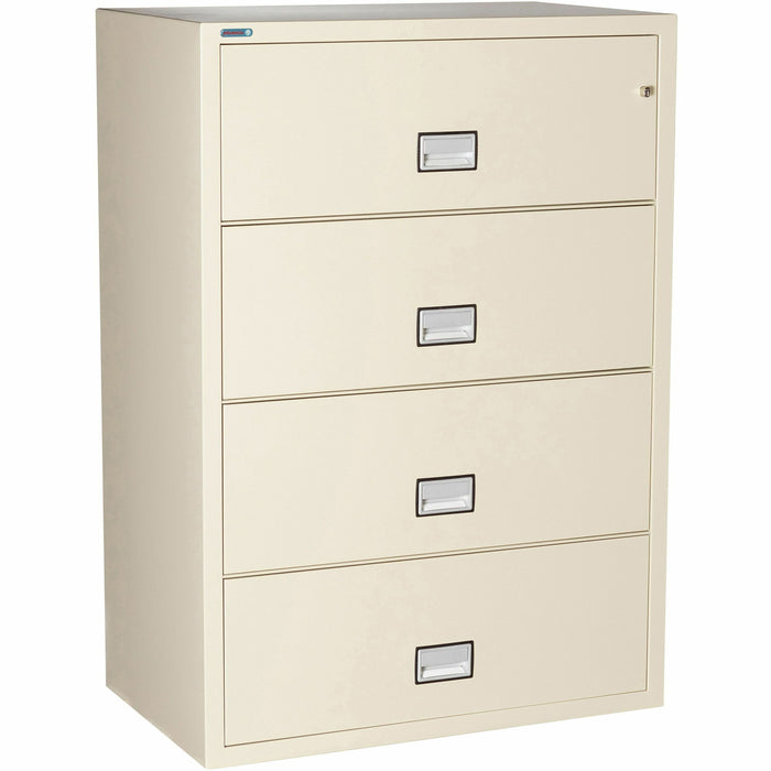 Phoenix World Class Lateral File - 4-Drawer - 38.9" Width x 23.6" Depth x 54.7" Height - 4 x Drawer(s) for File - Lateral - Fire Resistant, Explosion Resistant, Impact Resistant, Security Lock - Putty - 1 Each