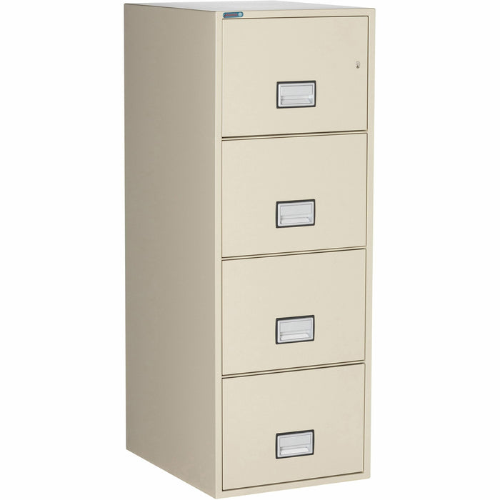 Phoenix World Class Vertical File - 4-Drawer - 19.9" Width x 25" Depth x 54" Height - 4 x Drawer(s) for File - Legal - Vertical - Fire Resistant, Explosion Resistant, Impact Resistant, Security Lock - Putty - 1 Each