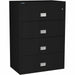 Phoenix World Class Lateral File - 4-Drawer - 38.9" Width x 23.6" Depth x 54.7" Height - 4 x Drawer(s) for File - Lateral - Fire Resistant, Explosion Resistant, Impact Resistant, Security Lock - Black - 1 Each