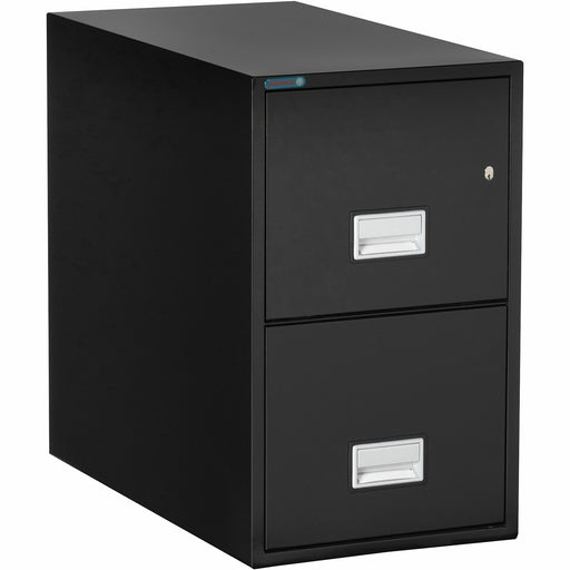 Phoenix World Class Vertical File - 2-Drawer - 16.9" Width x 31" Depth x 28" Height - 2 x Drawer(s) for File - Letter - Vertical - Fire Resistant, Explosion Resistant, Impact Resistant, Security Lock - Black - 1 Each