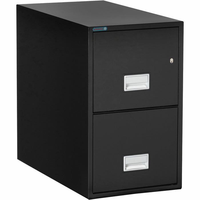 Phoenix World Class Vertical File - 2-Drawer - 16.9" Width x 31" Depth x 28" Height - 2 x Drawer(s) for File - Letter - Vertical - Fire Resistant, Explosion Resistant, Impact Resistant, Security Lock - Black - 1 Each