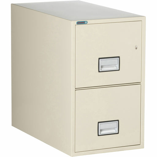 Phoenix World Class Vertical File - 2-Drawer - 31" Width x 16.9" Depth x 28" Height - 2 x Drawer(s) for File - Letter - Vertical - Fire Resistant, Explosion Resistant, Impact Resistant, Security Lock - Putty - 1 Each