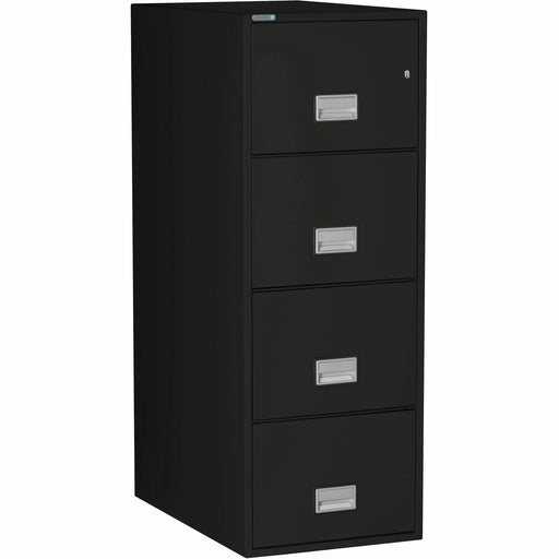 Phoenix World Class Vertical File - 4-Drawer - 19.9" Width x 31" Depth x 54" Height - 4 x Drawer(s) for File - Legal - Vertical - Fire Resistant, Explosion Resistant, Impact Resistant, Security Lock - Black - 1 Each