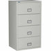 Phoenix World Class Lateral File - 4-Drawer - 31" Width x 23.6" Depth x 54.7" Height - 4 x Drawer(s) for File - Lateral - Fire Resistant, Explosion Resistant, Impact Resistant, Security Lock - Light Gray - 1 Each