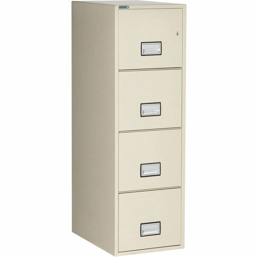 Phoenix World Class Vertical File - 4-Drawer - 16.9" Width x 25" Depth x 54" Height - 4 x Drawer(s) for File - Letter - Vertical - Fire Resistant, Explosion Resistant, Impact Resistant, Security Lock - Putty - 1 Each