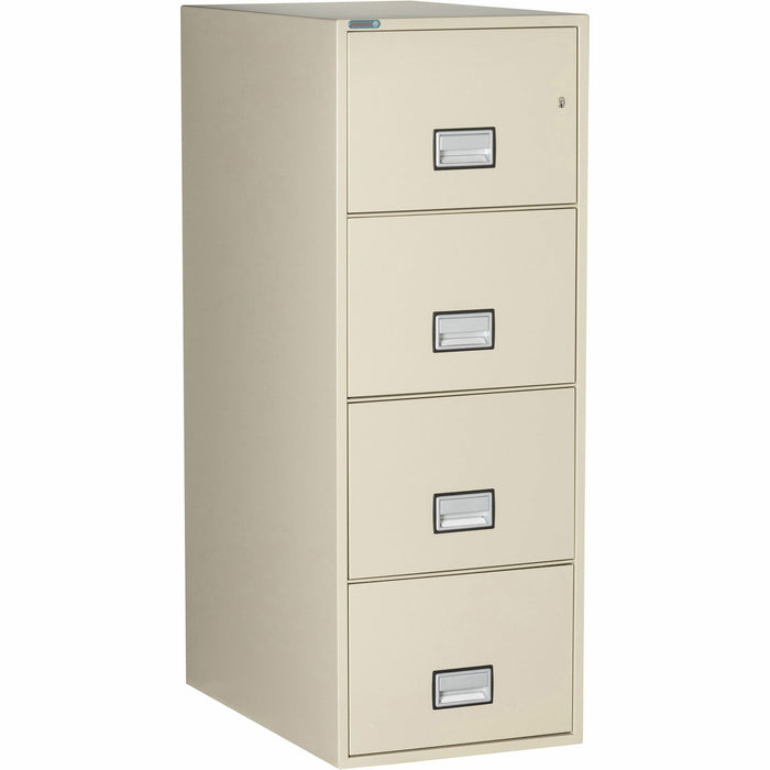 Phoenix World Class Vertical File - 4-Drawer - 19.9" Width x 31" Depth x 54" Height - 4 x Drawer(s) for File - Legal - Vertical - Fire Resistant, Explosion Resistant, Impact Resistant, Security Lock - Putty - 1 Each