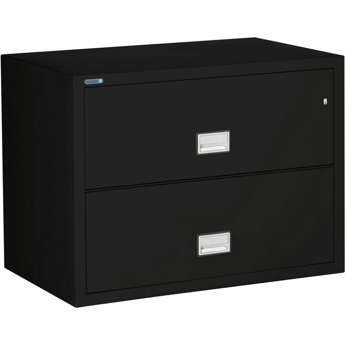 Phoenix World Class Lateral File - 2-Drawer - 38.8" Width x 23.6" Depth x 28.8" Height - 2 x Drawer(s) for File - Lateral - Fire Resistant, Explosion Resistant, Impact Resistant, Security Lock - Gray - 1 Each
