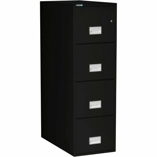 Phoenix World Class Vertical File - 4-Drawer - 16.9" Width x 31" Depth x 54" Height - 4 x Drawer(s) for File - Letter - Vertical - Fire Resistant, Explosion Resistant, Impact Resistant, Security Lock - Black - 1 Each