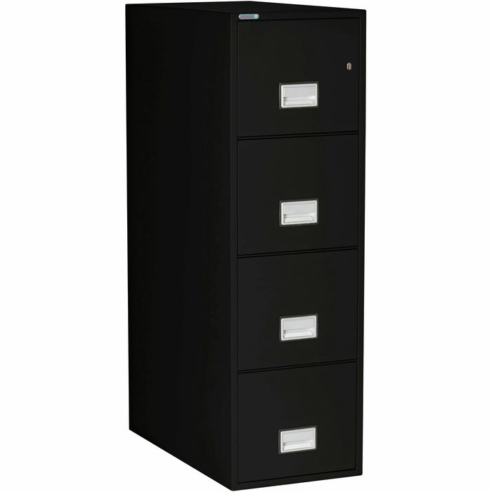 Phoenix World Class Vertical File - 4-Drawer - 16.9" Width x 31" Depth x 54" Height - 4 x Drawer(s) for File - Letter - Vertical - Fire Resistant, Explosion Resistant, Impact Resistant, Security Lock - Black - 1 Each