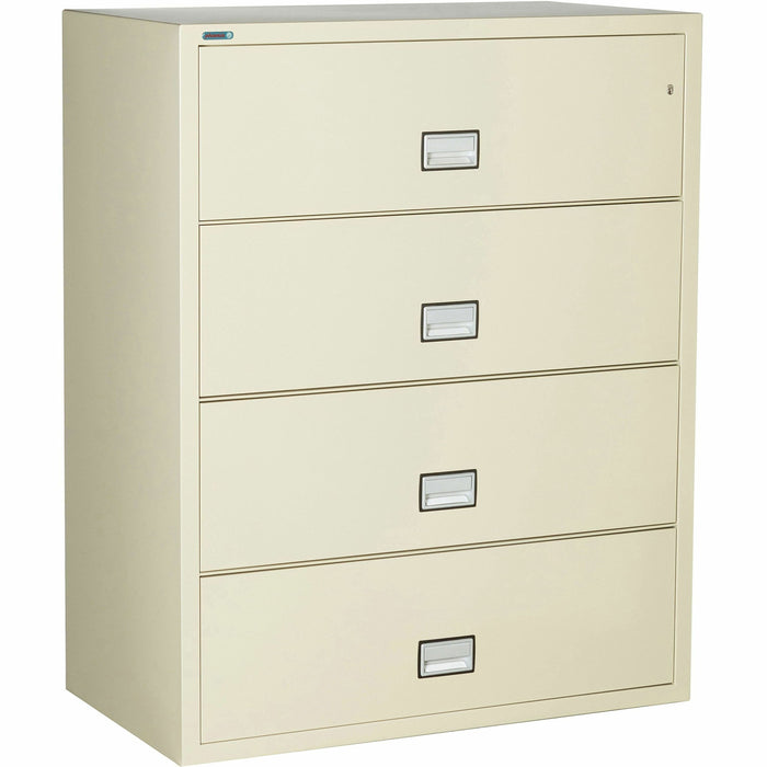 Phoenix World Class Lateral File - 4-Drawer - 44" Width x 23.6" Depth x 54.7" Height - 4 x Drawer(s) for File - Lateral - Fire Resistant, Explosion Resistant, Impact Resistant, Security Lock - Putty - 1 Each
