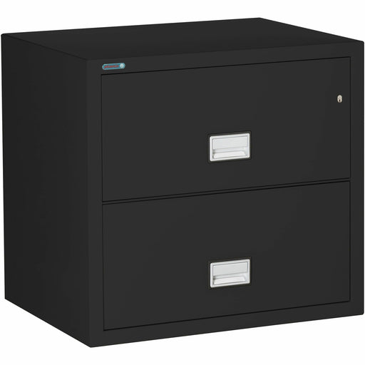 Phoenix World Class Lateral File - 2-Drawer - 31" Width x 23.6" Depth x 28.8" Height - 2 x Drawer(s) for File - Lateral - Fire Resistant, Explosion Resistant, Impact Resistant, Security Lock - Black - 1 Each