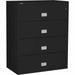 Phoenix World Class Lateral File - 4-Drawer - 44" Width x 23.6" Depth x 54.7" Height - 4 x Drawer(s) for File - Lateral - Fire Resistant, Explosion Resistant, Impact Resistant, Security Lock - Black - 1 Each