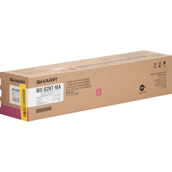 SHARP® MX62NTMA Original High Yield Laser Toner Cartridge - Magenta - 1 Each - 40000 Pages