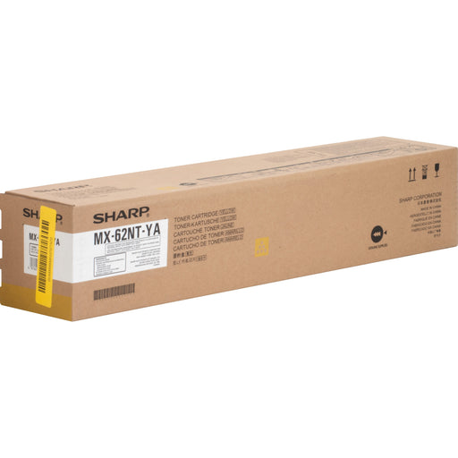 SHARP® MX62NTYA Original High Yield Laser Toner Cartridge - Yellow - 1 Each - 40000 Pages