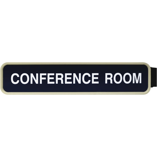Xstamper Designer Double-sided Corridor Sign - 10" Holding Width x 2" Holding Height - Rectangular Shape - Double Sided - Rounded Corner - Plastic - Almond - 1 Each