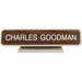 Xstamper Designer Framed Desk Sign - 10" Holding Width x 2" Holding Height - Rectangular Shape - Rounded Corner - Aluminum, Plastic - Almond - 1 Each