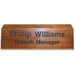 Xstamper Engraved Walnut Desk Sign - 8" Width x 2" Height - Engraved - Walnut Wood - 1 Each