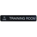 Xstamper Changeable Wall Sign - 13" Width x 2" Height - Rectangular Shape - Wall Mountable - Aluminum - Black - 1 Each