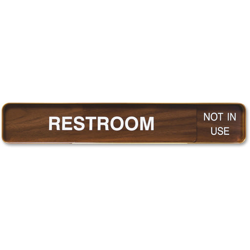 Xstamper Changeable Wall Sign - 13" Width x 2" Height - Rectangular Shape - Wall Mountable - Aluminum - Gold - 1 Each