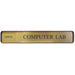 Xstamper Changeable Wall Sign - 13" Width x 2" Height - Rectangular Shape - Wall Mountable - Aluminum - Bronze - 1 Each