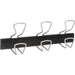 Alba Wall Coat Peg - 6 Hooks - 132.28 lb (60 kg) Capacity - 6.5" Height x 18.1" Length - for Coat, Clothes - Plastic - Black, Gray - Powder Coated - 1 Each