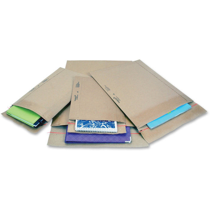 Jiffy Mailer Padded Self-seal Mailers - Multipurpose - #4 - 9 1/2" Width x 14 1/2" Length - Self-sealing Flap - Natural Kraft, Satin Gold - Kraft - 25 / Carton