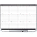 Quartet Prestige 2 Magnetic Calendar Board - Monthly - 12 Month - White, Graphite - Steel - 24" Height x 36" Width - 1 Each