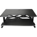 Kantek Sit-Stand Desktop Riser - 5.25" Height x 35" Width x 24" Depth - Desktop - Steel, Medium Density Fiberboard (MDF) - Black - 1 Each