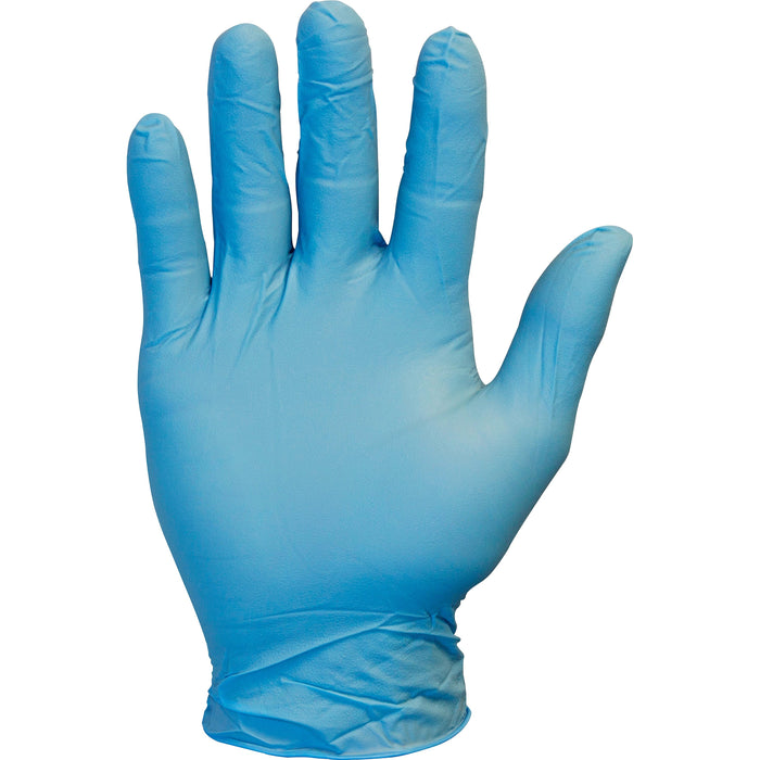 Safety Zone Powder Free Blue Nitrile Gloves - 9.65" Glove Length - Medium Size - Blue - Comfortable, Allergen-free, Silicone-free, Latex-free - For Cleaning, Dishwashing, Food, Janitorial Use, Painting, Pet Care - 100 / Box