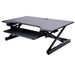 Lorell Deluxe Adjustable Desk Riser - 20" Height x 38" Width x 24" Depth - Desktop - Black - 1 Each