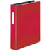 Business Source 1.5" D-Ring Binder - 1 1/2" Binder Capacity - 375 Sheet Capacity - Fastener: Slant D-Ring - Pocket: Internal - Red - Lay Flat, Label Holder - 1 Each