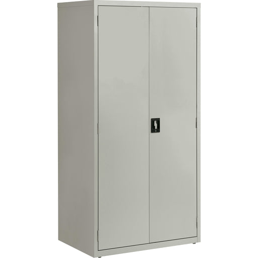 Lorell Fortress Series Storage Cabinet - 36" Width x 24" Depth x 72" Height - 5 x Shelf(ves) - Hinged Door(s) - Sturdy, Recessed Locking Handle, Removable Lock, Durable, Storage Space - Light Gray - Powder Coated - Steel - Recycled - 1 Each