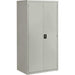 Lorell Fortress Series Storage Cabinet - 36" Width x 24" Depth x 72" Height - 5 x Shelf(ves) - Hinged Door(s) - Sturdy, Recessed Locking Handle, Removable Lock, Durable, Storage Space - Light Gray - Powder Coated - Steel - Recycled - 1 Each