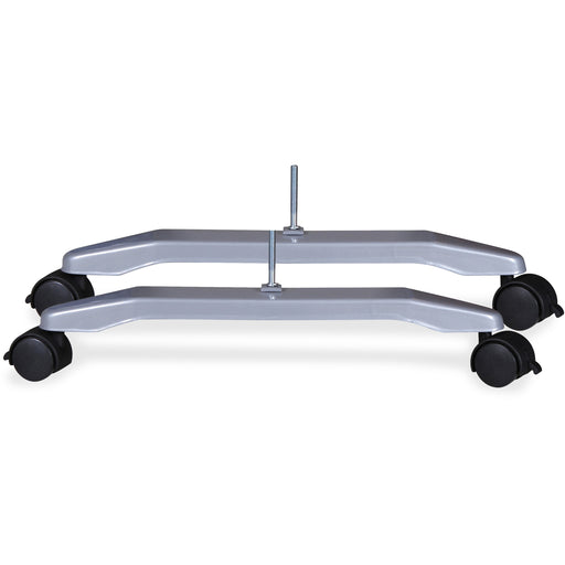 Lorell Mobile T-Foot Set With Casters - 2.40" Width x 1.50" Depth x 17.80" Height - Metal - Silver - 2 / Set