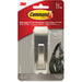 Command Large Modern Reflections Hook - 5 lb (2.27 kg) Capacity - for Painted Surface, Wood, Tile - Metal - Brushed Nickel - 1 Pack
